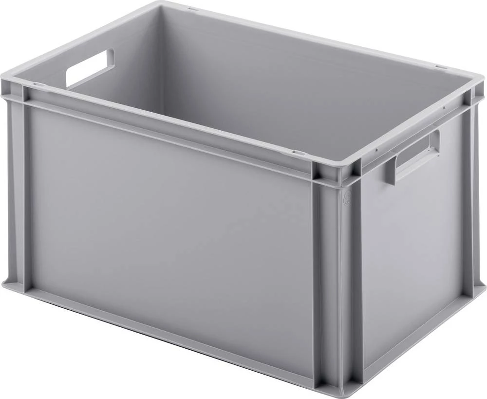 Zatvoreni spremnik od plastike 64 l sivi (D x Š x V) 400 x 600 x 320 mm slika