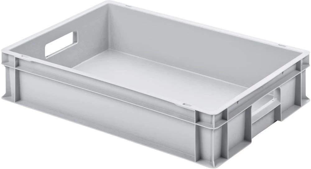 Zatvoreni spremnik od plastike 24 l sivi (D x Š x V) 400 x 600 x 120 mm slika