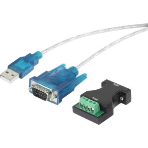 USB 1.1 adapter [1x D-SUB-utikač 9pol., polna spojka - 1x USB 1.1 utikač A] crni, pozlaćeni kontakti Renkforce slika