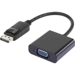 DisplayPort / VGA adapter [1x DisplayPort utikač - 1x VGA-utičnica] crni, pozlaćeni kontakti Renkforce slika