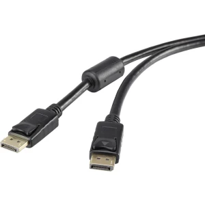 DisplayPort priključni kabel [1x DisplayPort utikač - 1x DisplayPort utikač] 4.50 m crni Renkforce slika