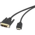 HDMI / DVI priključni kabel [1x HDMI-utikač - 1x DVI-utikač 18+1pol.] 1.80 m crni Renkforce slika