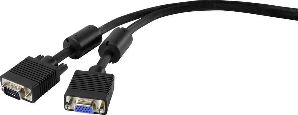 SVGA produžni kabel [1x VGA-utikač - 1x VGA-utičnica] 10 m crni Renkforce slika