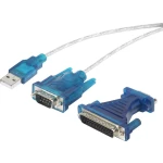 USB 1.1 adapter [1x D-SUB-utikač 9pol., D-SUB-utikač 25pol. - 1x USB 1.1 utikač A] crni, pozlaćeni kontakti Renkforce