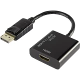DisplayPort / HDMI adapter [1x DisplayPort utikač - 1x HDMI-utičnica] crni, pozlaćeni kontakti Renkforce