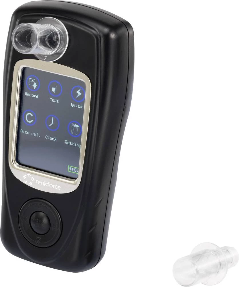 Alkotester Renkforce TFT FiT239C crni, mjerno područje alkohola (maks.): 4 €° uklj. ekran, prikazane razne jedinice , sat, slika