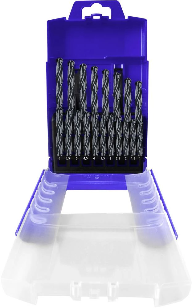 HSS spiralno svrdlo za metal 19-dijelni set Heller 28888 0 DIN 338 cilindrični prihvat 1 set slika