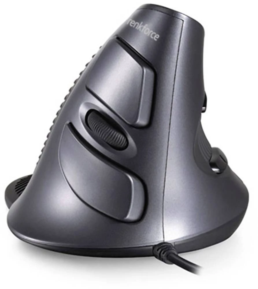 USB miš optički Renkforce M618BU ergonomski, crna slika