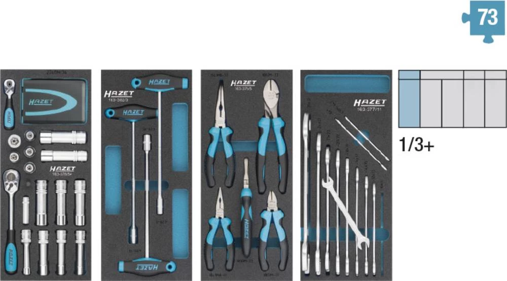 Komplet alata za motorna vozila 73-dijelni set Hazet 0-2500-163/73 slika