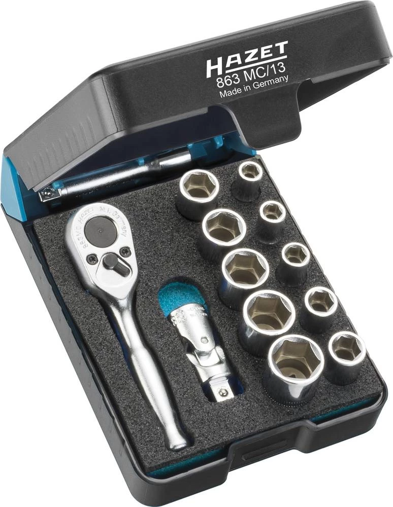 Komplet nasadnih ključeva, metrički 1/4" (6.3 mm) 13-dijelni set Hazet 863MC/13 slika