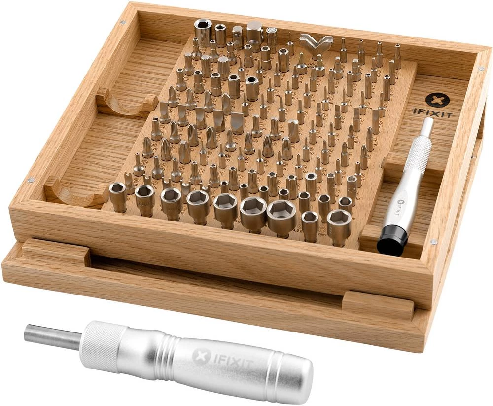 Set bit-nastavaka, iFixit EU145260 ravni, križni Pozidriv, križni Phillips, unutarnji šesterokutni BO, unutarnji šesterokutni, T slika