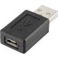 USB 2.0 adapter [1x USB 2.0 utikač A - 1x USB 2.0 utičnica Micro-B] crni, Renkforce slika