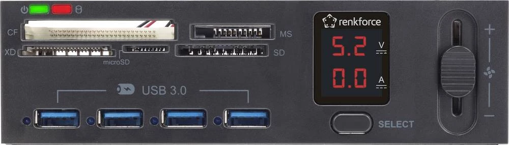 Ugradbeni čitač memorijskih kartica 13.34 cm (5.25") Renkforce crni slika