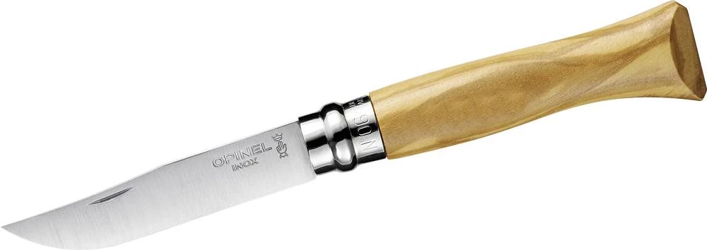 Opinel džepni nož, maslinovo drvo vel. 6 oštrica: ugljični čelik Sandvik 12C27 · drška: maslinovo drvo 254102 slika