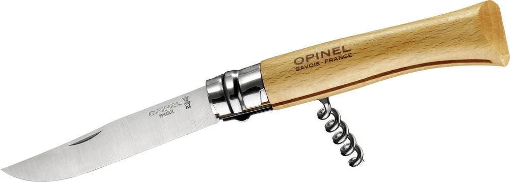 Opinel džepni nož, bukovo drvo vel. 10 s vadičepom, višenamjenski alat, Multi-Tool, džepni nož, težina 77 g 254154 slika
