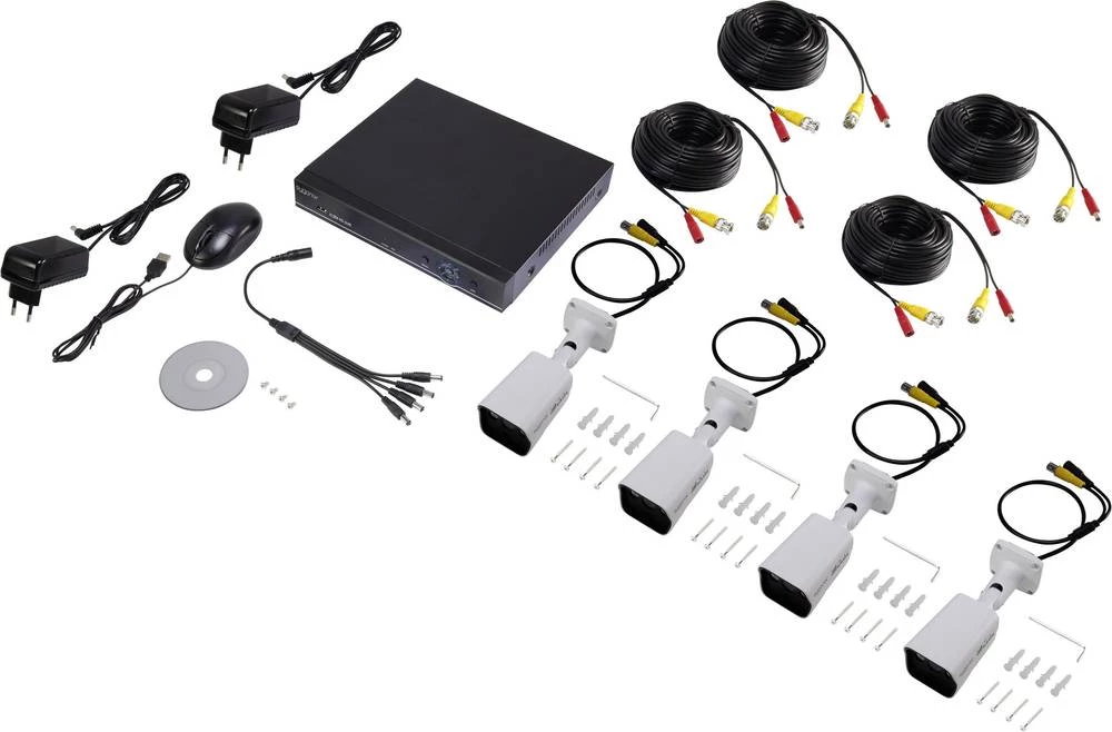 Komplet sustava nadzora s kamerom, 4-kanalni sa 4 kamere Sygonix 10665Y1 slika