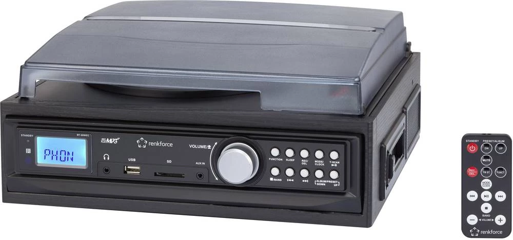 USB gramofon renkforce crna slika