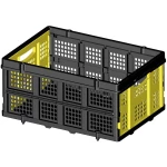 Kutija na sklapanje 25 kg 50 l crna, žuta (D x Š x V) 568 x 410 x 272 mm