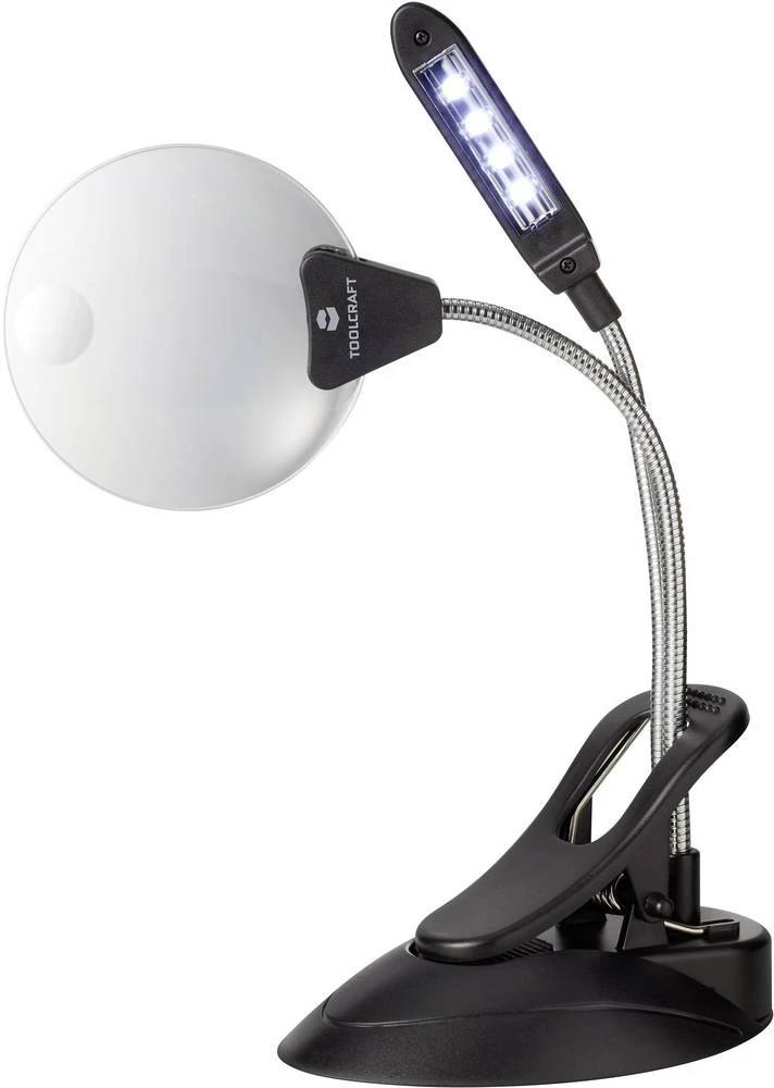 Stolno povećalo s LED osvjetljenjem 2/4X TOOLCRAFT 1505876 slika