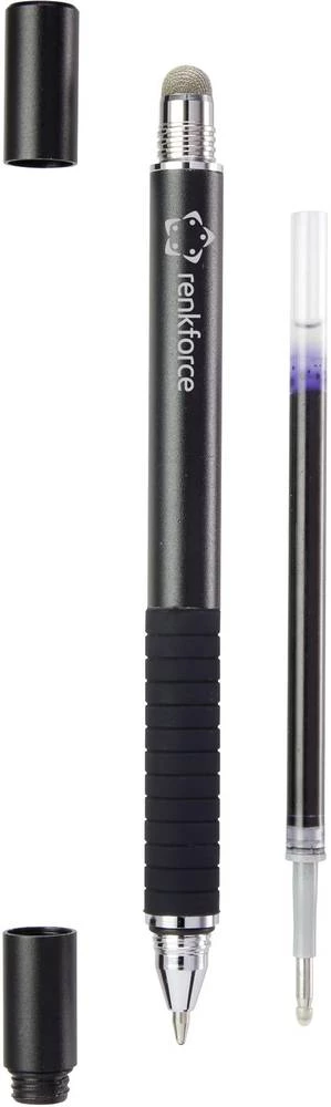 Touchpen Renkforce 28812c110R s kemijskom olovkom, crne boje slika