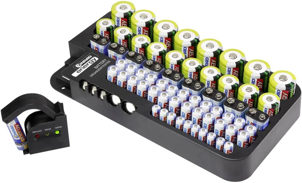 Komplet različitih baterija Micro (AAA), Mignon (AA), Baby (C), Mono (D), 9 V Block, CR 927, CR 2032, LR 44 Conrad energy Box slika