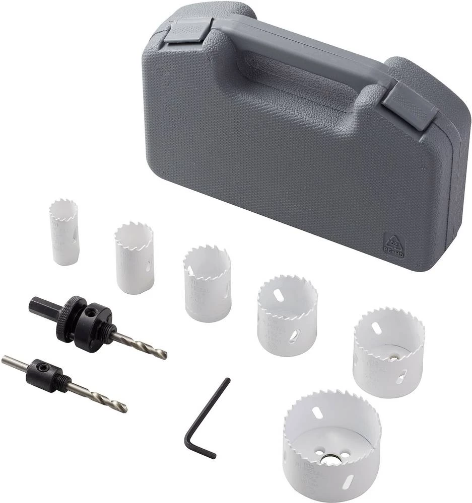 Bimetalna kruna za piljenje 9-dijelni komplet TOOLCRAFT 1511577 1 kom. slika