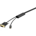 USB / VGA priključni kabel [1x USB-C utikač - 1x VGA-utikač] 1.80 m crni, Renkforce