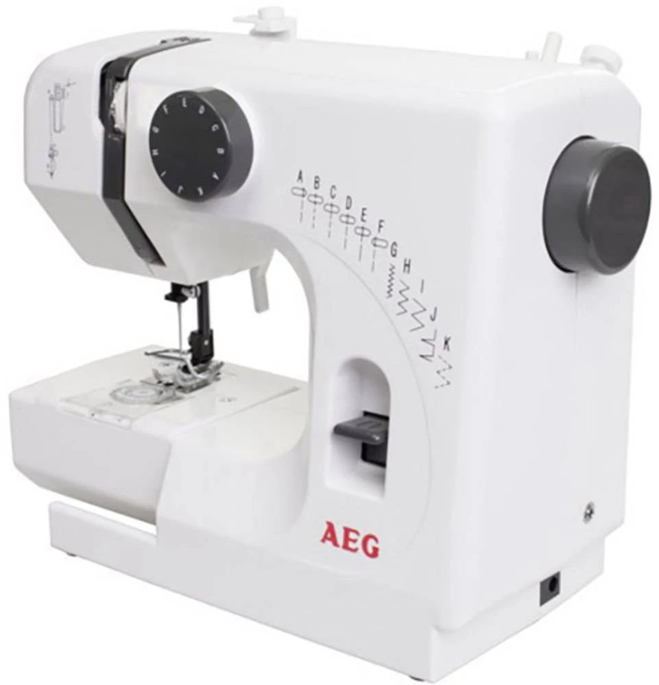 Š ivaća mašina NM 100 AEG, kompaktna bijela, siva slika
