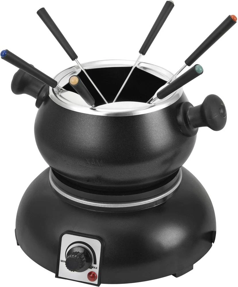 Fondue TKG FO 1002 TKG Team Kalorik 1200 W 6 Fonduegabeln, višestruka funkcija, predodabir temperature, s kablom crna slika
