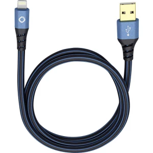 iPad/iPhone/iPod kabel za prijenos podataka i punjenje [1x USB 2.0 utikač A - 1x utikač Apple Dock Lightning] 3 m crveni/crni, O slika