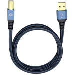 USB 2.0 priključni kabel [1x USB 2.0 utikač A - 1x USB 2.0 utikač B] 1 m plavi, pozlaćeni kontakti Oehlbach USB Plus B