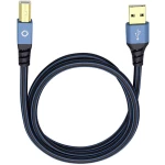 USB 2.0 priključni kabel [1x USB 2.0 utikač A - 1x USB 2.0 utikač B] 5 m plavi, pozlaćeni kontakti Oehlbach USB Plus B