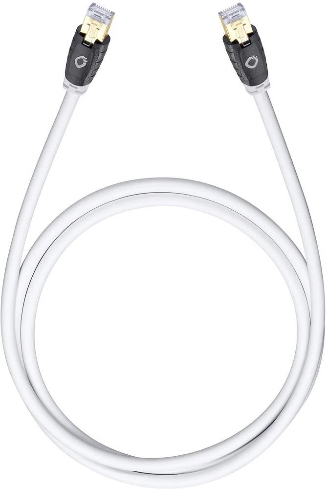 RJ45 mrežni kabel CAT 6 SF/FTP 0.75 m bijeli, pozlaćeni kontakti Oehlbach HI Stream slika