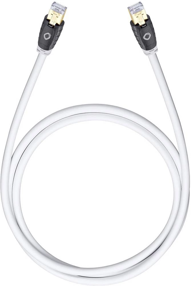 RJ45 mrežni kabel CAT 6 SF/FTP 5.10 m bijeli, pozlaćeni kontakti Oehlbach HI Stream slika