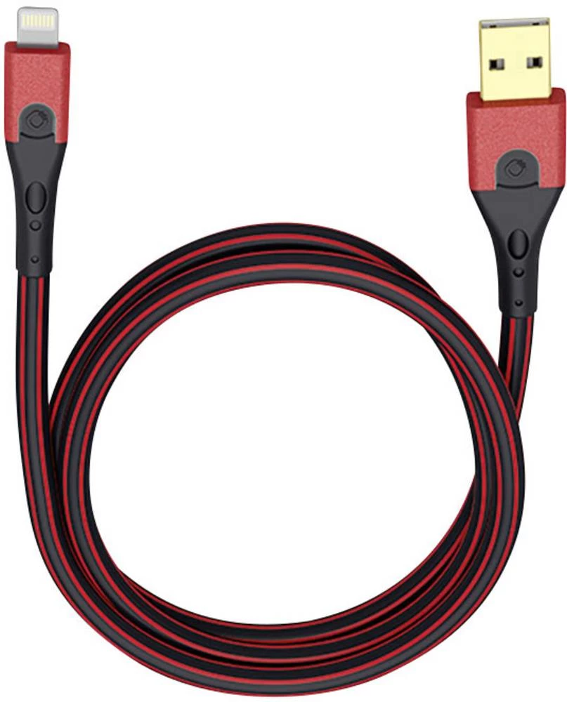 iPad/iPhone/iPod kabel za prijenos podataka i punjenje [1x USB 2.0 utikač A - 1x utikač Apple Dock Lightning] 0.25 m crveni/crni slika