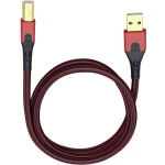 USB 2.0 priključni kabel [1x USB 2.0 utikač A - 1x USB 2.0 utikač B] 1 m crveni/crni, pozlaćeni kontakti Oehlbach USB Evolution