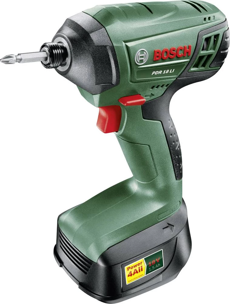 Bosch PDR 18 LI akumulatorski udarni stezač 18 V 1.5 Ah Li-Ion uklj. akumulator, uklj. kovčeg slika
