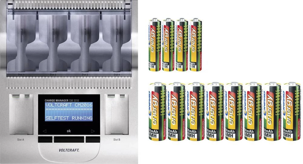 Punjač baterija uklj. baterije na punjenje VOLTCRAFT Charge Manager CM2016 mikro (AAA), mignon (AA), Baby (C), Mono (D), 9 V blo slika