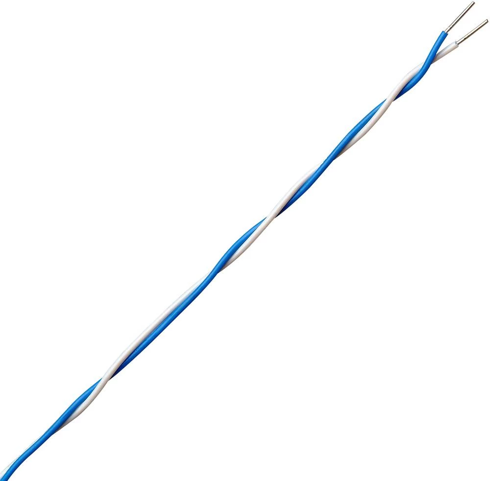 Žica za zvono YR 2 x 0.6 mm plave boje, bijele boje Kopp 150210001 10 m slika