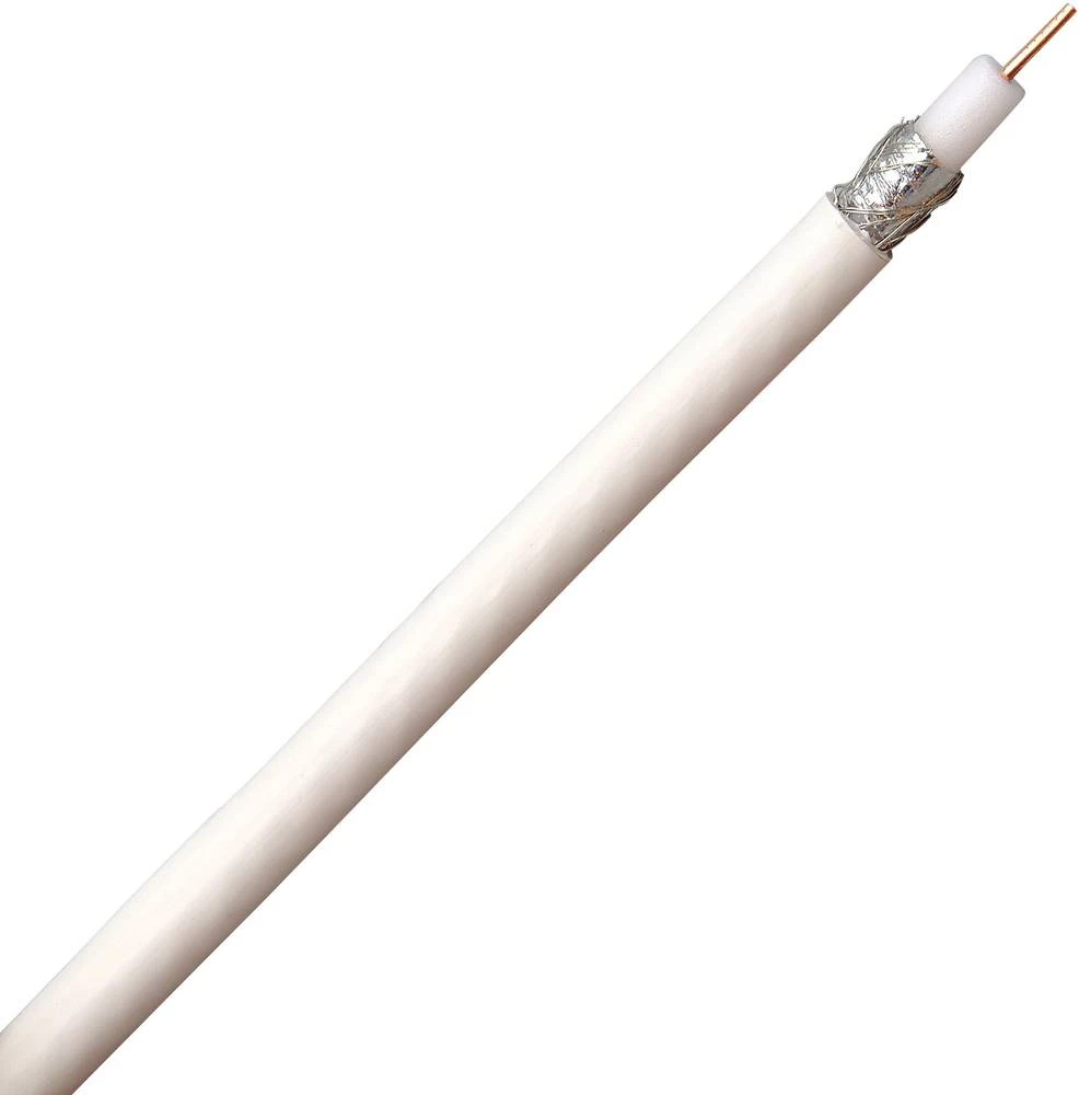 Koaksjialni kabel vanjski promjer: 6.6 mm 75 75 dB bijele boje Kopp 162710043 10 m slika