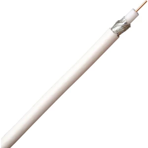 Koaksjialni kabel vanjski promjer: 6.6 mm 75 90 dB bijele boje Kopp 167425041 25 m slika