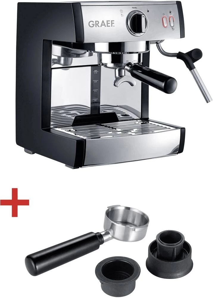 Aparat za espresso Pivalla Graef uklj. komplet kapsula za Nespresso plemeniti čelik 1410 W s mlaznicom za pjenjenje mlijeka slika
