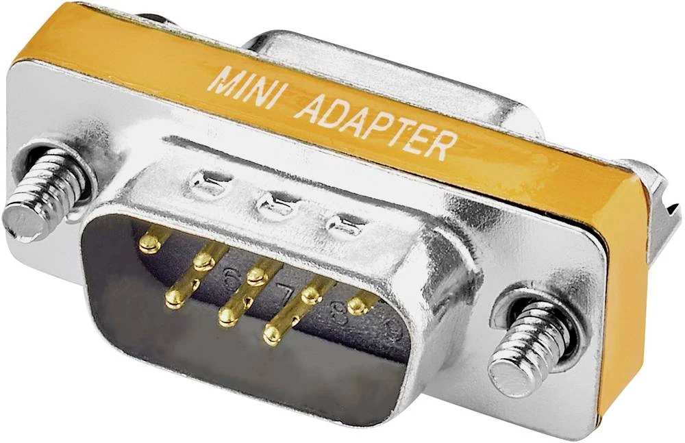 Adapter za nulti modem [1x D-SUB-utičnica 9 polna - 1x D-SUB-utikač 8 polni] 0 m narančaste boje renkforce slika