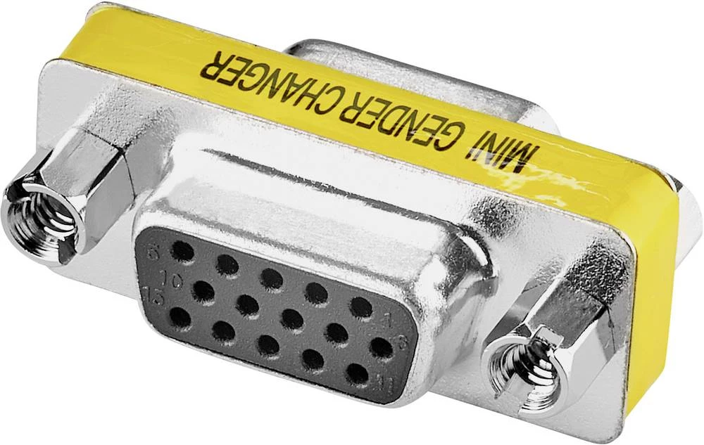 Serijski adapter [1x D-SUB-utičnica 15pol. - 1x D-SUB-utičnica 15pol.] 0 m žuti Renkforce slika