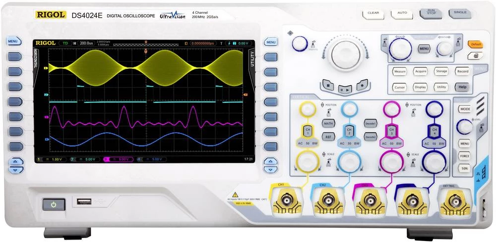 Digitalni osciloskop Rigol DS4014E 100 MHz 2 GSa/s 14 Mpts 8 bitna digitalna memorija (DSO) slika