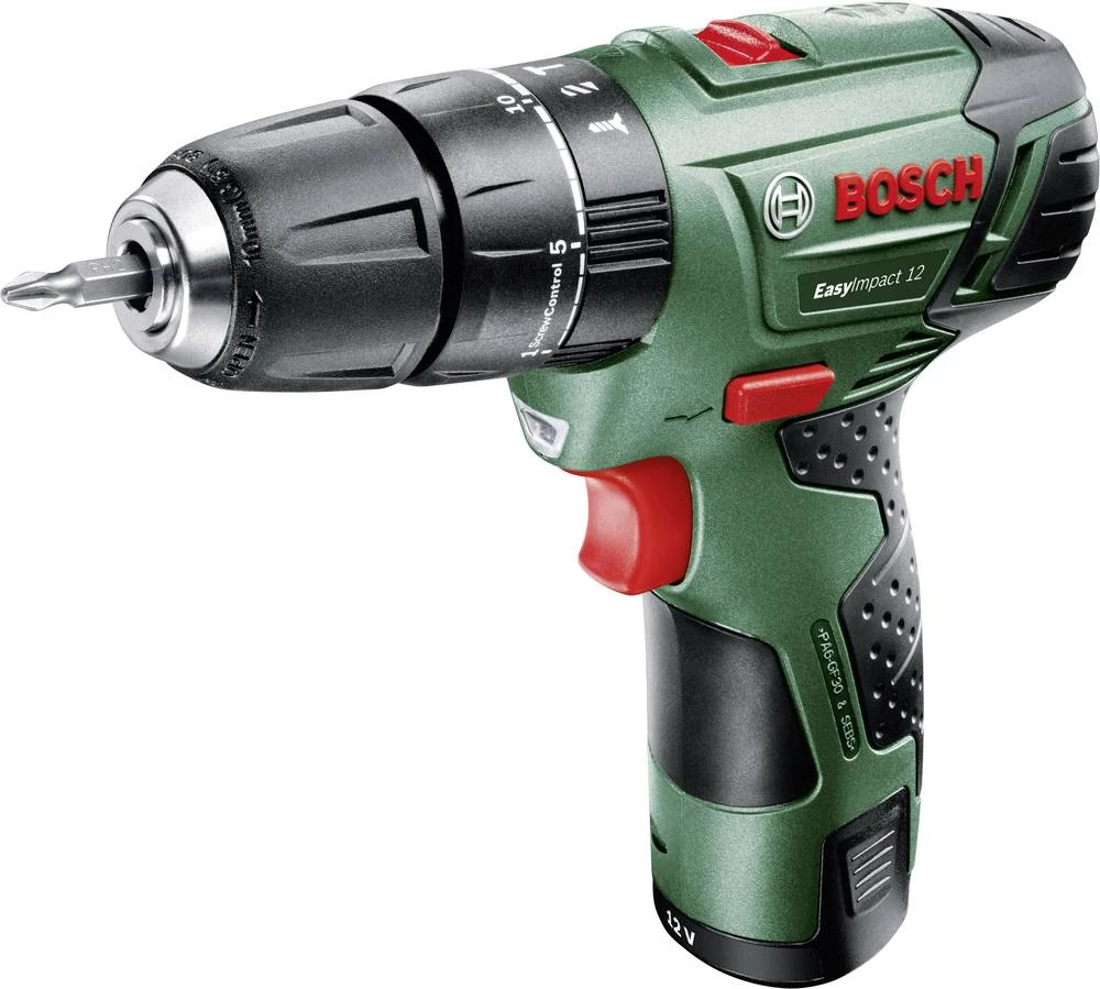 Bosch EasyImpact 12 udarna bušilica i odvijač na bateriju 12 V 2.5 Ah Li-Ion uklj. akumulator, uklj. kovčeg slika