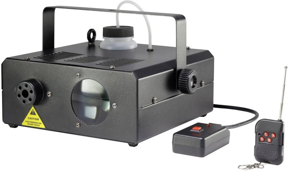 Uređaj za maglu u setu renkforce Moon-Fog uklj. nosač za montažu i žičani daljinski upravljač, sa svjetlosnim efektima slika