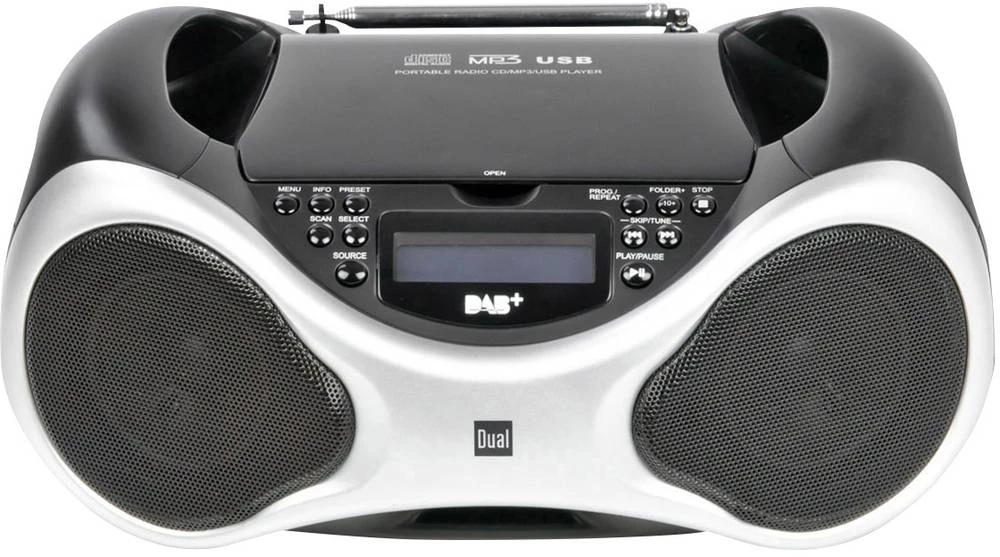DAB+ CD-radio Dual DAB-P 101 AUX, CD, DAB+, UKV, USB crne, srebrne boje slika