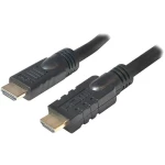 HDMI priključni kabel [1x HDMI-utikač - 1x HDMI-utikač] 25 m crni, LogiLink