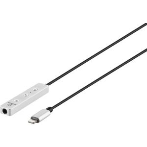 Audio adapter [1x Apple Dock-utikač Lightning - 1x klinken utičnica 3.5 mm] 0.80 m crne, srebrne boje Renkforce slika